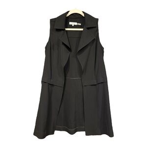 Calvin Klein Black Open Front Blazer Style Vest